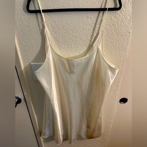 Elegant Cream Satin Nighty 3X